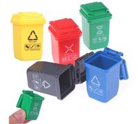 Tsawntd 5PCS/Set Mini Garbage Can 1x1.6 Inch Sorting Game Toy Garbage Cans Interacive Learning Toy Trash Cans Safety Mini Recycling Bin for Children