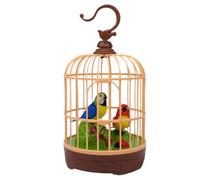 Tsawntd Bird Toys for Kids Singing & Moving Lifelike Talking Bird with Light in Cage Voice-Activated Fun for Room Desk Toys for Kids Talking Parrot Toy Cage