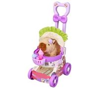 Tsawntd Capybara Toys Interactive Sound Moving Alive Pets Capybara Plushies with Stroller & Feeding-Bottle Rechargeable Electronic Pets for Kids, Stuffed Animals
