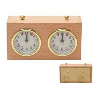 Tsawntd Chess Timer Chess Clock Wooden Analog Game Mechanical Timer Count Up Down for Competition Clock Analog
