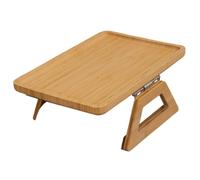 Tsawntd Couch Arm Table 13x9 Sofa Arm Tray Foldable Bamboo Sofa Table Clip-on Rectangular Tray Armchair Organiser for TV Dinners Remote Drinks Snack Side Couch