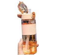 Tsawntd Double Wall Water Bottles, 700ml/32oz Plastic Water Bottle with Wide Mouth Lid, BPA-free Clear Insulated Bottle for Outdoor Travel Sports double wall clear