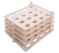 Tsawntd Drawer Organisers, 5PCS Stackable Clothing Organizer, Plastic Clothes Folding Board Mess Free Shirt Organizer for Closet & Drawer Storage, Beige