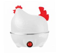 Tsawntd Electric Egg Cooker, 7-Capacity Rapid Egg Boiler with Auto Shut-Off, Chicken Shape for Soft/Hard Boiled Eggs, Omelets, Veggies, 220v, White Boil Cooker Hard Boiled Rapid