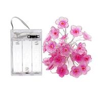 Tsawntd Flower String Lights Fairy Cherry Blossom Lights 10 Feet 30 LEDs USB and Battery Operated Decorative for Girls Bedroom Indoor Outdoor Wedding and Valentines Day