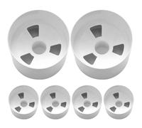 Tsawntd Golf Hole Cup 6Pcs 4.2x3.9in Round Hollow Plastic Golf Cups for Outdoor Backyard White Replacement Putting Green Cups Accessories for Putting Green Hole