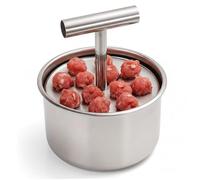 Tsawntd Meatball Maker, 12 Balls Stainless Steel Meatball Maker Tool Manual Push Press Meat Tenderiser Making Mould, Home Cooking Tools for Kitchen