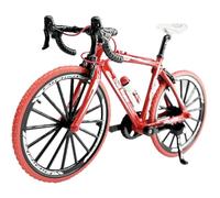 Tsawntd Mini BMX Bike Set with 32 Accessories 1:8 Scale Realistic Finger Bike with Movable Handlebar & Rotating Pedals DIY Decorative Finger BMX for Kids and Collectors Red