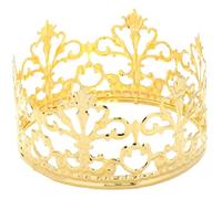 Tsawntd Mini Gold Crown Cake Topper Princess Prince Crystal Headpiece Elegant Delicate Gold Crown Ornament Party Cake Decoration for Birthday Shower Ornament Topper