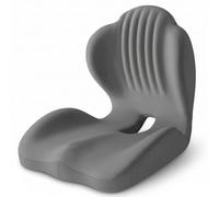 Tsawntd Orthopedic Cushion, L-Shaped Ergonomic Memory Foam Seat Cushion with Coccyx Hollow, Office Chair Cushions For Lumbar and Back Comfort, Gray
