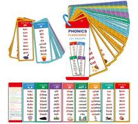 Tsawntd Phonics Flash Cards, Learn to Read Phonics Flash Cards with 60 Double-Sided Card - Alphabet, Sight Words, Colors, Numbers, Animals for Learning