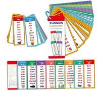 Tsawntd Phonics Flash Cards, Learn to Read Phonics Flash Cards with 60 Double-Sided Card - Alphabet, Sight Words, Colors, Numbers, Animals for Learning