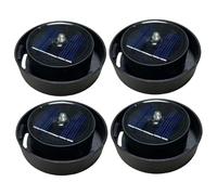 Tsawntd Replacement Solar Light for Lantern, 4PCS Solar Light Replacement Parts LED Battery Box with Switch for Lantern & Garden Lights, Black, 2.5 inch parts