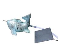 Tsawntd Solar-powered Pond Spitter, Fish-shaped Small Water Fountain, Resin Outdoor Decor For Garden Ponds (6.89x6.30x5.51 Inch)