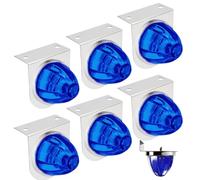 Tsawntd Watermelon Lights, LED Marker Lights with Stainless Bracket Super Bright Auxiliary Lighting for Semi, Trailer, 6Pcs, Blue