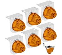 Tsawntd Watermelon Lights, LED Marker Lights with Stainless Bracket Super Bright Auxiliary Lighting for Semi, Rv, 6Pcs, Yellow