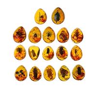 TSBB Animals Amber Butterfly Insects Stone Pendant Necklace Gemstone for DIY Jewelry,4 X 2 X 5cm