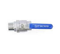 TSCFHGQI 1/4" 3/8" 1/2" 3/4" 1" 2" BSP Female To Male Thread 304 Stainless Steel Two Piece Ball Valve DN15/DN32/DN40(DN15)