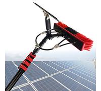 Tscopic Hydro Cleaner BrushMultiPurpose Water Spray Tool for Solar Panel & Roof Cleaning 3.6m to 10.8m Adjustable Reach Ideal for Solar Windows & Roofs 6m Extension
