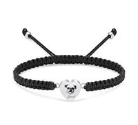 TSD Customizable Custom Photo Cremation Bracelet for Ashes - Personalized Memorial Jewelry with Adjustable Stainless Steel Band, Heart Urn Bracelet for Women & Men (Silver)