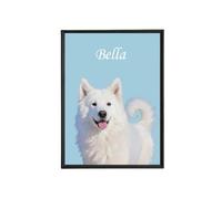 TSD Personalized Pet Portrait from Photo Custom Dog Memorial Gift, Oil Painting Style Print on Canvas or Cardstock with Wooden Frame Cat & Dog Portrait Unique Sympathy Present for Pet Lovers