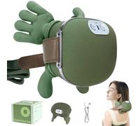 TSDRBWO Neck and Shoulder Massager,Portable Shiatsu Back Massage Hand-Shaped Deep Tissue 4D Kneading Massager with Heat for Pain Relief and Muscle Relax,Christmas Gifts for Women Men,(Silver Button)