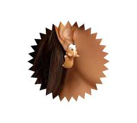 TseanYi Cute Animal Bite Earrings Corgi Bite Earring 3D Clay Corgi Studs Earrings Yellow Puppy Dog Earirng Statement Animal Dog Studs Personality Dangle Jewelry, Zinc, No Gemstone