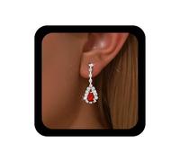 TseanYi Vintage Sapphire Teardrop Earrings CZ Waterdrop Dangle Earrings Blue Crystal Drop Earring Wedding Chandeliers Cubic Zirconia Earring Jewelry for Women, Zinc, No Gemstone