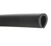 TSEC1B - EPDM Rubber U-Channel Edge Trim, 8mm x 6mm fits up to 4mm - Black