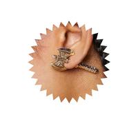 TseenYi Axe Ear Jacket Earrings Gold Axe Goth Scary Earrings Punk Axe Jacket Earrings Hatchet Front Back Jacket Earrings Battle Axe Hatchet Earrings Jewelry for Women and Girls