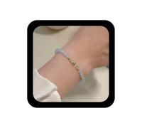 TseenYi Bohemia Tiny Bead Hand Bracelet Blue Seed Beads Hand Chain Vintage Glass Beaded Link Chain Wedding Strand Harness Bracelet Jewelry for Women