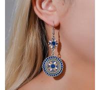 TseenYi Boho Colorful Sunflower Earrings Vintage Ethnic Hook Earrings Long Drop Earrings Retro Daisy Dangle Earrings Gypsy Ethnic Long Dangle Earrings Jewelry for Women and Girls Gifts