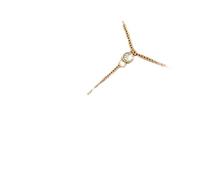 TseenYi Boho Crystal Gold Rhinestone Bracelet - Vintage Geometric Slave Bracelet Open Ring Chain Handpiece Jewelry for Women and Girls Gifts