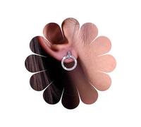 TseenYi Boho CZ Circle Earrings Silver Bar Stud Earrings Tiny Open Crystal Circular Earrings Small Rhinestone Round Stud Earrings Jewelry for Women and Girls Gifts