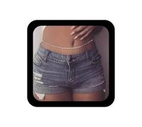 TseenYi Boho Rhinestone Waist Chains Belly Chains Belt Silver Crystal Waist Chains Bikini Summer Beach Costume Jewelry for Women and Girls (1 Pcs)
