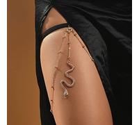 TseenYi Boho Snake Leg Chain Gold Snake Pendant Leg Thigh Chain Layered Snake Shaped Thigh Leg Chain Snake Taseel Thigh Chain Summer Beach Leg Chain Jewelry for Women and Girl