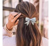 TseenYi Bow Barrette Satin Hair Accessories Hairpins Blue Bowknot Hair Clips Small Bow Hair Clips Bow Ties One-word clip Bridal Hairclips Wedding Barrette