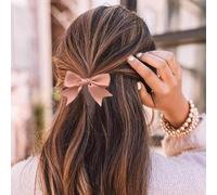 TseenYi Bow Barrette Satin Hair Accessories Hairpins Pink Bowknot Hair Clips Small Bow Hair Clips Bow Ties One-word clip Bridal Hairclips Wedding Barrette