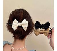 TseenYi Bow Barrette Satin Hair Accessories Hairpins White Bowknot Twisted Hair Clips Small Bow Hair Clips Bow Ties Twist Clip Vintage Bridal Hairclips Wedding Barrette