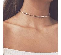TseenYi Cross Choker Necklace Short Gold Cross Sidesways Necklace Chain Religion Necklaces Jewelry for Women and Girls (Gold)