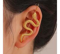 TseenYi Ear Wrap Crawler Hook Earrings Gothic Snake Ear Crawler Earrings Snake Ear Cuff Earrings Gold Snake Ear Climber Earrings Punk Ear Jewelry for Women and Girls(1pcs)