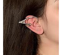 TseenYi Elf Ear Cuff Earrings Silver Elves Cuff Wrap Earrings Elf Ear Clips Earrings Elf No Piercing Ear Cuff CZ Rhinestone Ear Clips Jewelry for Women and Girls(2pcs)