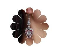 TseenYi Gothic Evil Eye Red Heart Earrings Punk Heart Rock Bat Earrings Silver Rose Dangle Earrings Vintage Heart Rock Earrings Gothic Dark Rock Earrings Jewelry for Women and Girls