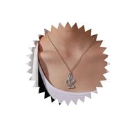 TseenYi Gothic Snake Pendant Necklace Silver Snake Necklace Vintage Serpent Pendant Necklace Punk Snake King Cobra Necklace Chain Goth Dark Jewelry for Women and Girls