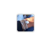 TseenYi Layered Bracelet Bangle Set Layered Knot Bangle Stackable Bracelets Silver Beaded Coin Stacked Bracelet Vintage Glossy Disc Open Bangle Jewelry for Women and Girls Gifts
