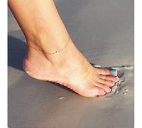 TseenYi Minimal Cross Anklet Chain Tiny Gold Cross Ankle Bracelet Summer Beach Foot Chain Religion Jewelry for Women and Girls (Gold)