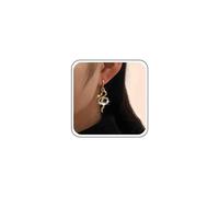 TseenYi Punk Crystal Snake Dangle Earrings Gold CZ Snake Hoop Earrings Vintage rhinestone Snake Huggie Earrings Hollow Serpent Huggie Drop Earrings Jewelry for Women and Girls Gifts