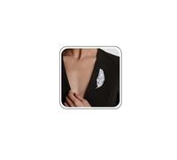 TseenYi Rhinestone Feather Brooch Pin Silver Crystal Leaf Brooch Feather Brooches Lapel Pin CZ Diamond Leaves Brooches Leaf Brooch Sparkling Crystal Delicate Leaf Brooch Lapel Pins