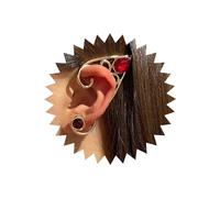 TseenYi Ruby Elves Elf Cuff Clip Earrings Gothic Red Crystal Elf Cuff Cartilage Earrings Gold Elves Wrap Cuff Earrings Vintage Elf Ear Bone Clip Earrings Jewelry for Women and Girls