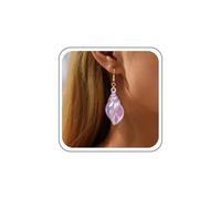 TseenYi Sea Conch Dangle Earrings Purple Acrylic Conch Drop Earrings Colorful Shell Dangling Hook Earring Large Rainbow Seashell Conchs Charm Earring Big Exaggerate Statement Jewelry